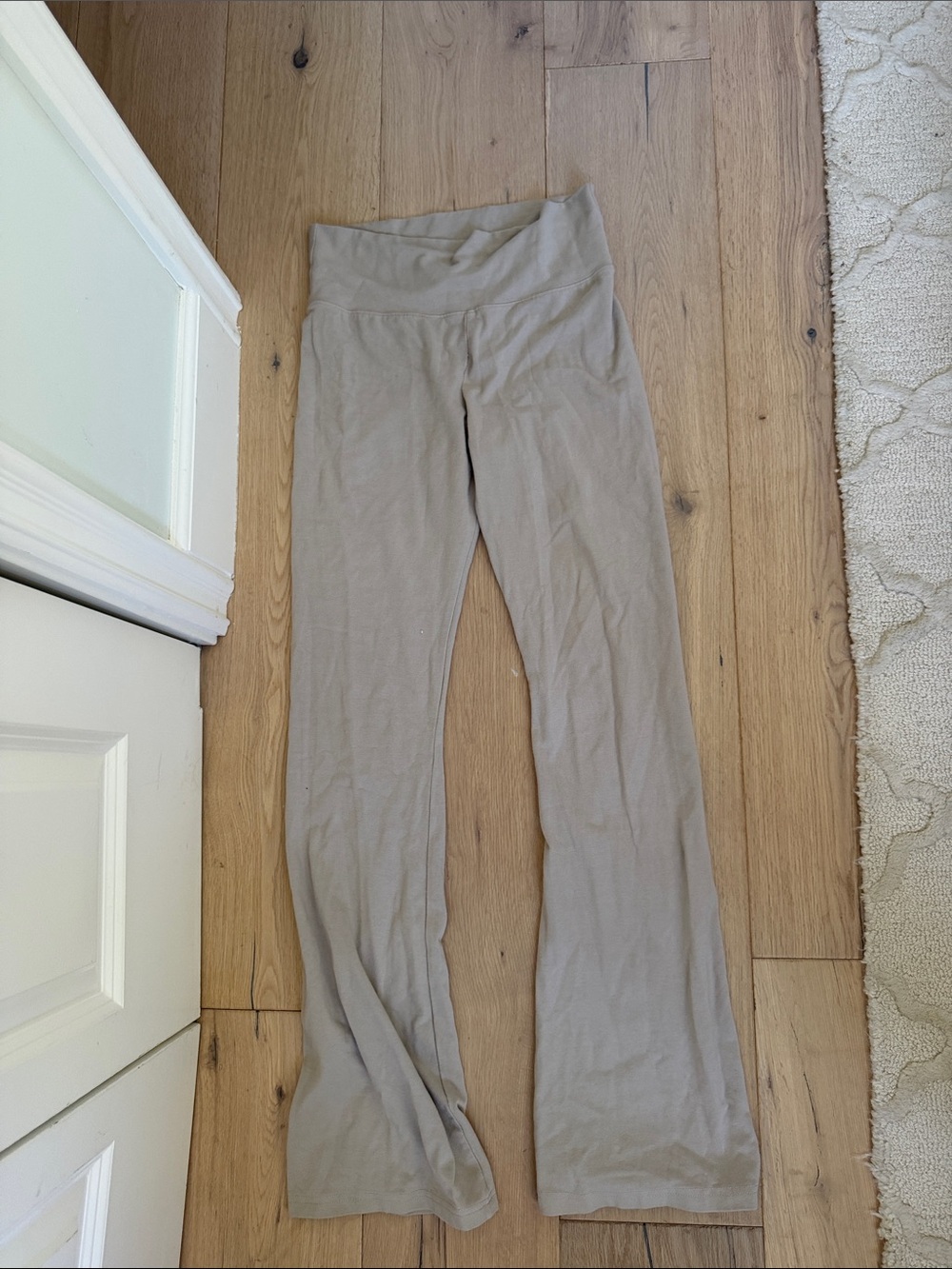 Brandy Melville Beige Wide-Leg Leggings